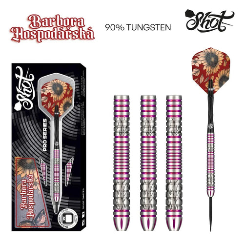 SHOT - BARBORA HOSPODARSKA 2.0 Darts Set - 90% Tungsten - 23g