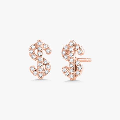Benjamin Dollar Sign Cash Stud Earrings