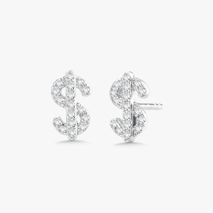 Benjamin Dollar Sign Cash Stud Earrings