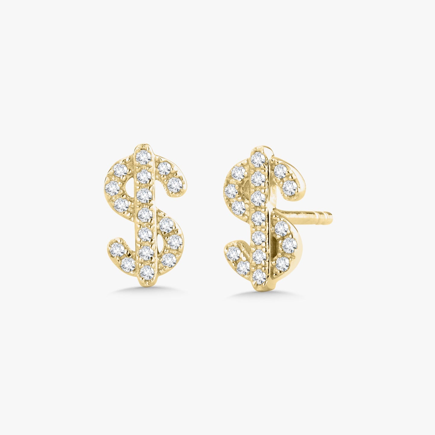 Benjamin Dollar Sign Cash Stud Earrings