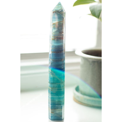 Blue Lemurian Calcite Tower