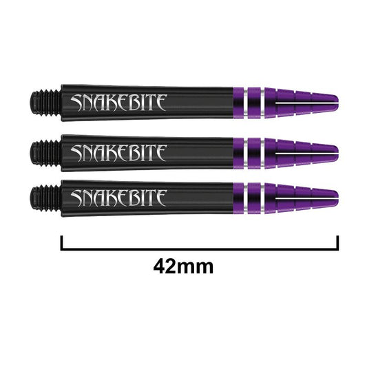 RED DRAGON - Peter Wright "Snakebite" Nitrotech Shafts - Black and Purple - Medium