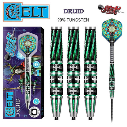 SHOT - Celt Druid Steel Tip Dart Set - 90% Tungsten - 25g
