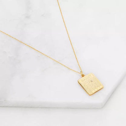 Silver Special Date Calendar Necklace