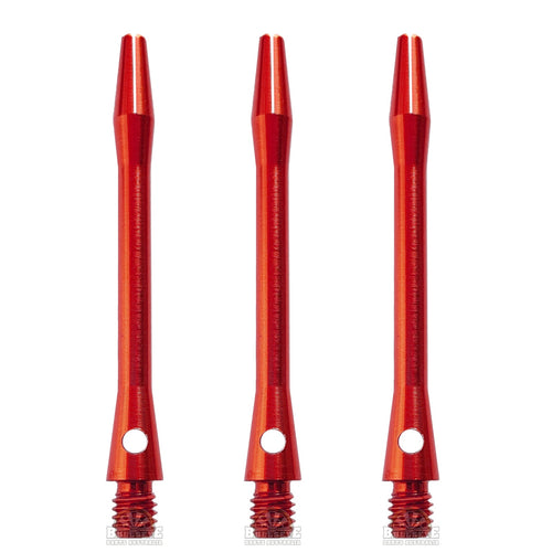 DESIGNA - Aluminium Dart Shafts - MEDIUM RED 47mm