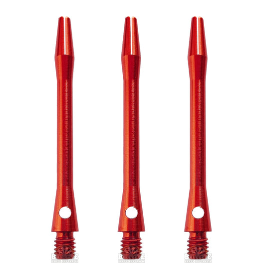 DESIGNA - Aluminium Dart Shafts - MEDIUM RED 47mm