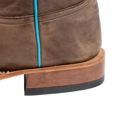 Anderson Bean Men's Square Toe Dark Brown Barcelona Western Boot