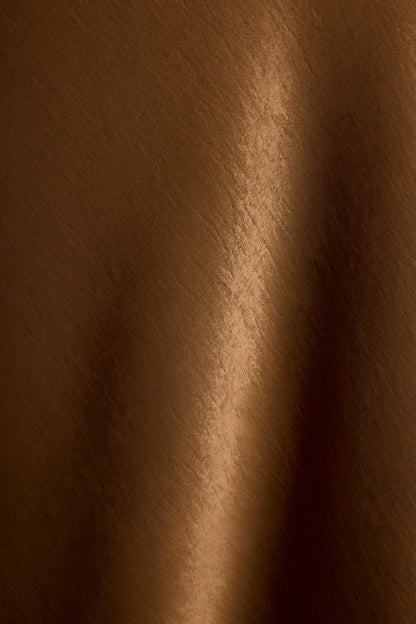 Dolce Bronze Satin Maxi Dress