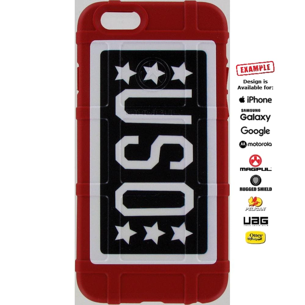 CLEARANCE - Magpul Industries Custom UV-Laser Printed MAG484-RED Apple iPhone 6/6s ONLY USO Logo Custom Printed Phone Case