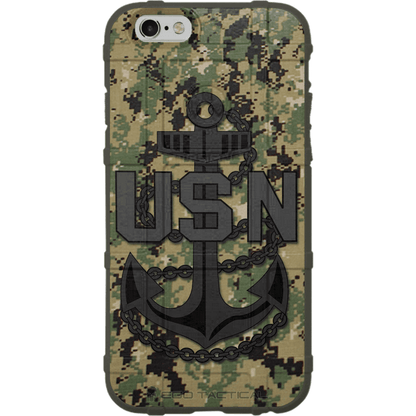 US Navy Anchor on Navy Digital Camouflage Custom Printed Case Design for Apple, Samsung, Google & Motorola Phone Models