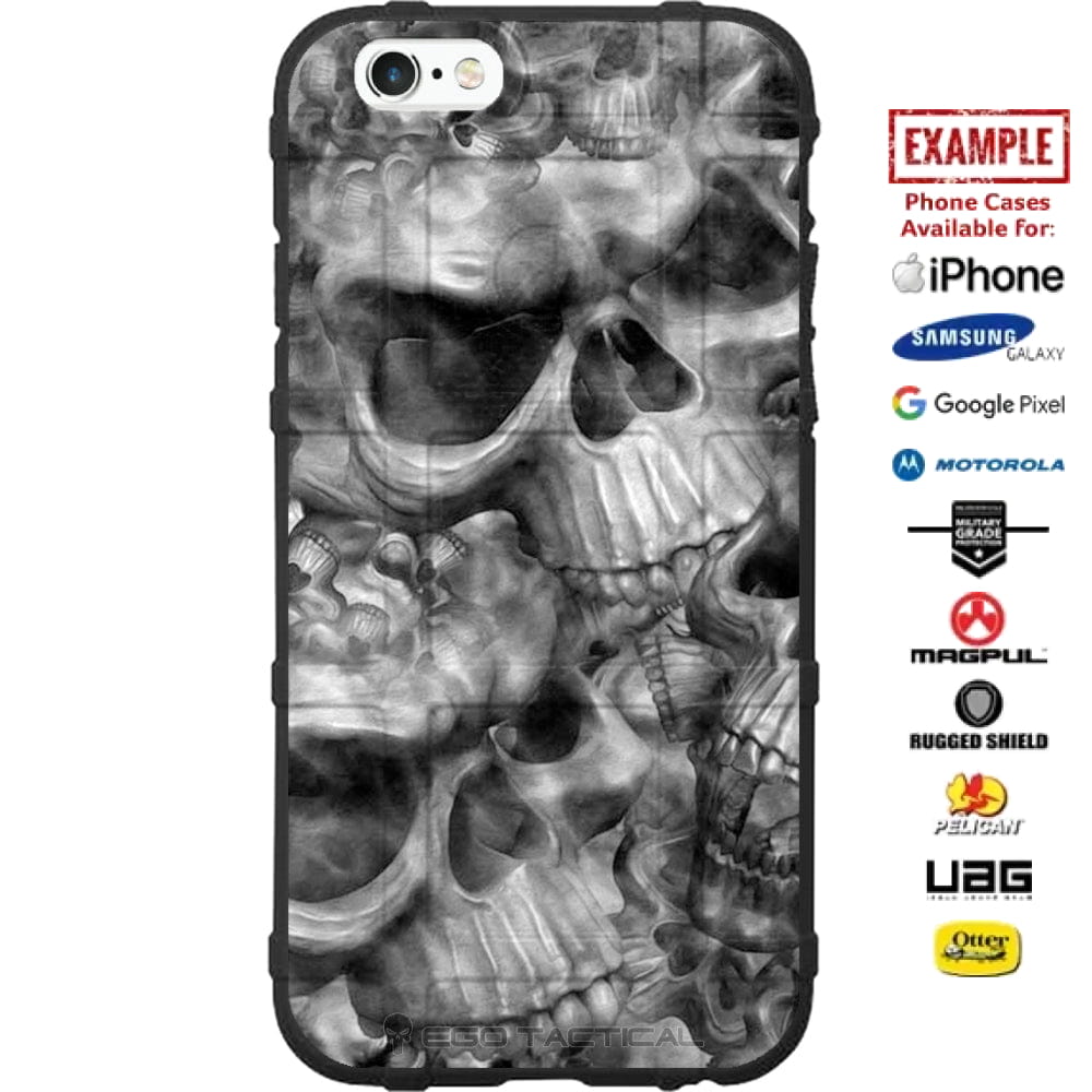 Big Skulls Print Custom Printed Case Design for Apple, Samsung, Google & Motorola Phone Models