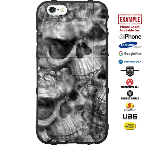 Big Skulls Print Custom Printed Case Design for Apple, Samsung, Google & Motorola Phone Models