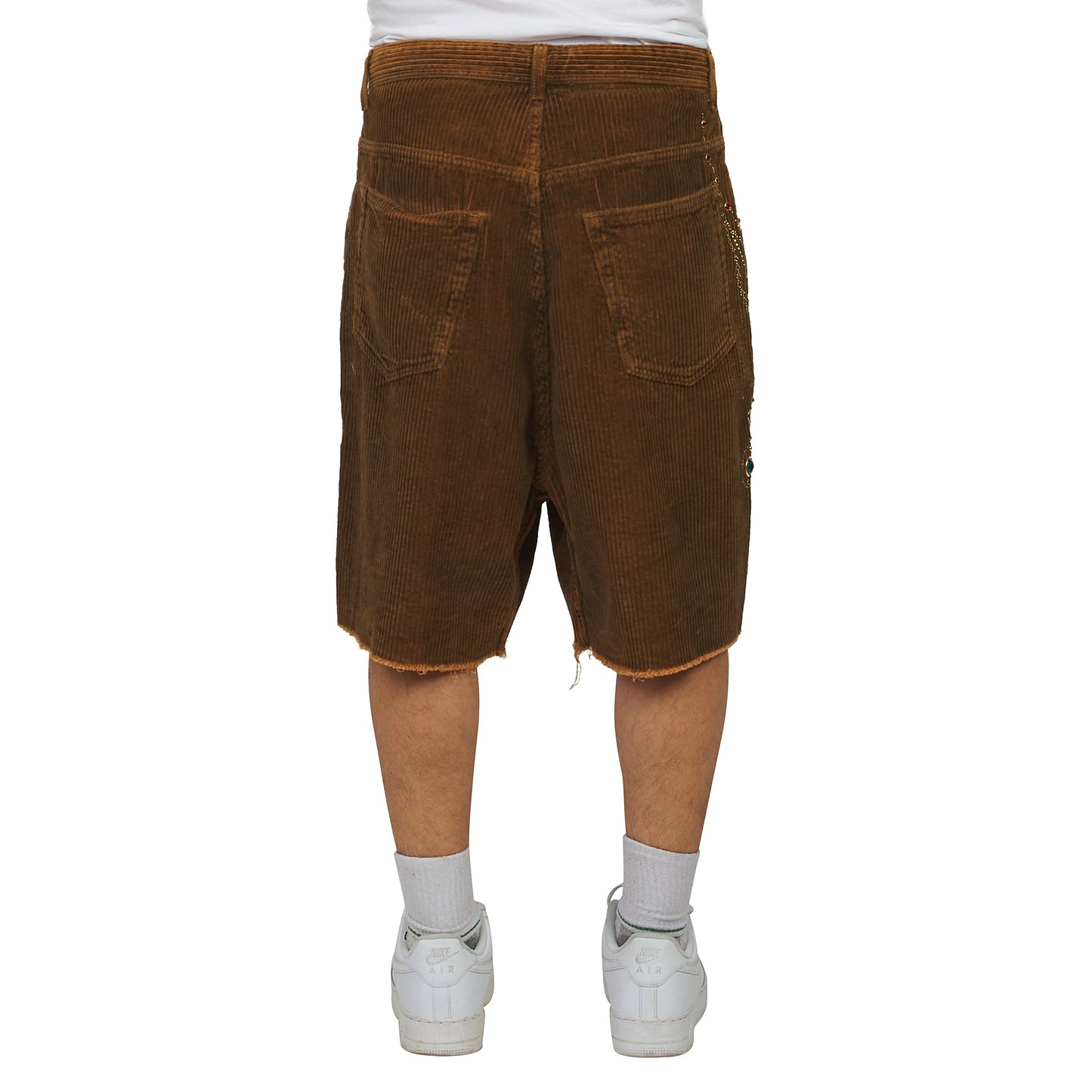 Patchwork Cord Short | Brown