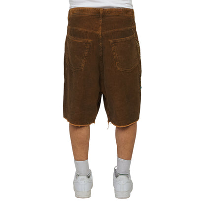 Patchwork Cord Short | Brown