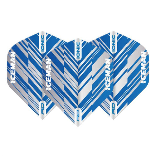 RED DRAGON Hardcore Ionic Gerwyn Price Iceman Blue and Silver Stripe Flights