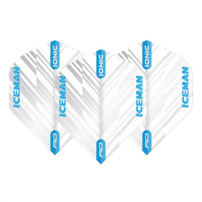 RED DRAGON Hardcore Ionic Gerwyn Price Iceman Silver and White Stripe Flights