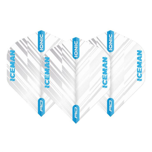 RED DRAGON Hardcore Ionic Gerwyn Price Iceman Silver and White Stripe Flights