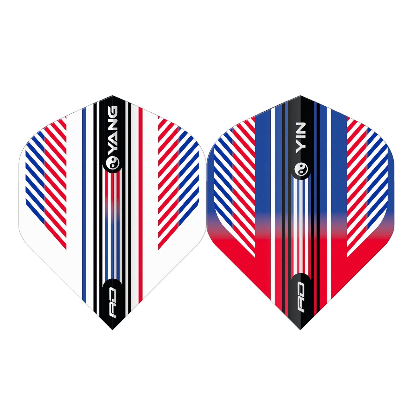 RED DRAGON - Red and Blue Yin Yang Dart Flights - Standard Shape