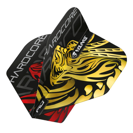 RED DRAGON - Jonny Clayton Gold and Red Yin Yang Dart Flights - Standard Shape