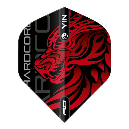 RED DRAGON - Jonny Clayton Gold and Red Yin Yang Dart Flights - Standard Shape