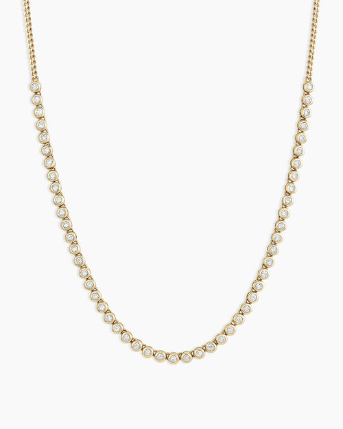 14K Classic Diamond Row Necklace