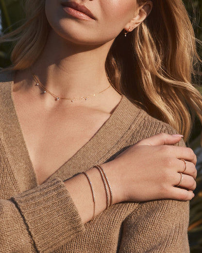 18K Floating Diamond Single Huggie