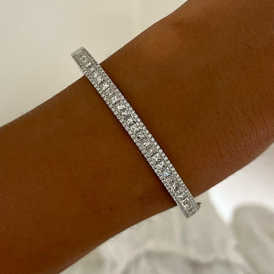 Francine Princess Cut Diamond Bangle 3.30 ctw