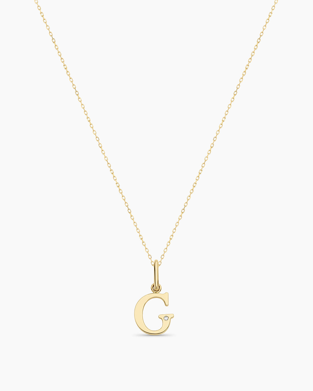 14K Diamond Vintage Alphabet Charm Necklace