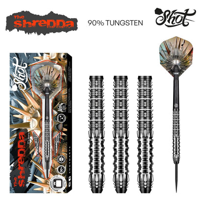 SHOT - Gnarly Shredda Steel Tip Darts - 90% Tungsten - 30g