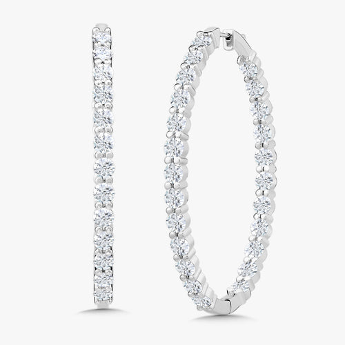 Mama's Georgie Double Sided Eternity Diamond Hoop Earrings 11.84 ctw