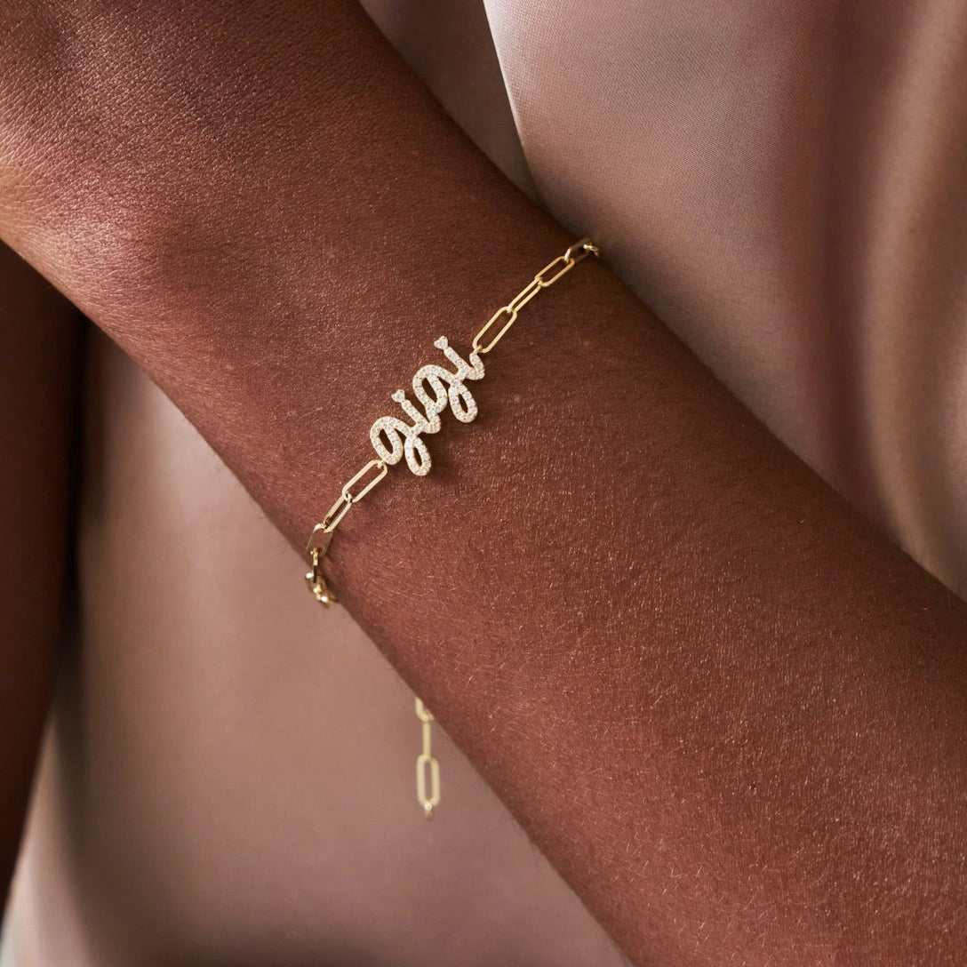 "Gigi" Diamond Grandma Name Necklace