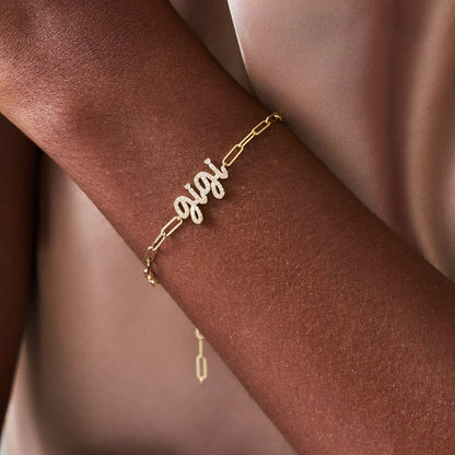 "Gigi" Diamond Grandma Name Necklace