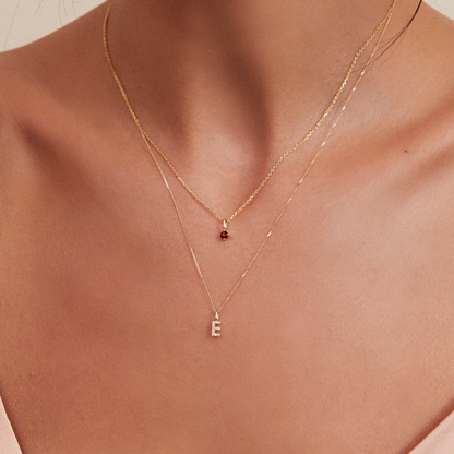 Gold Small Individual Birthstone Charm