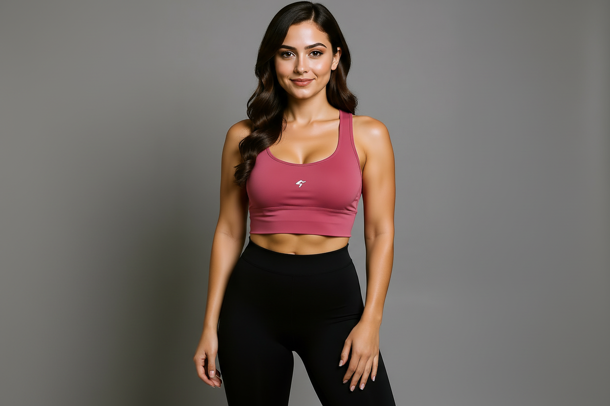 GymBum UK Pink Aura Longline Bra