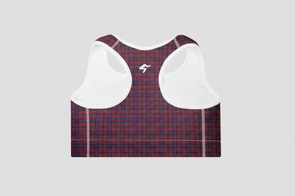 GymBum UK Sovereign Tartan Padded Sports Bra