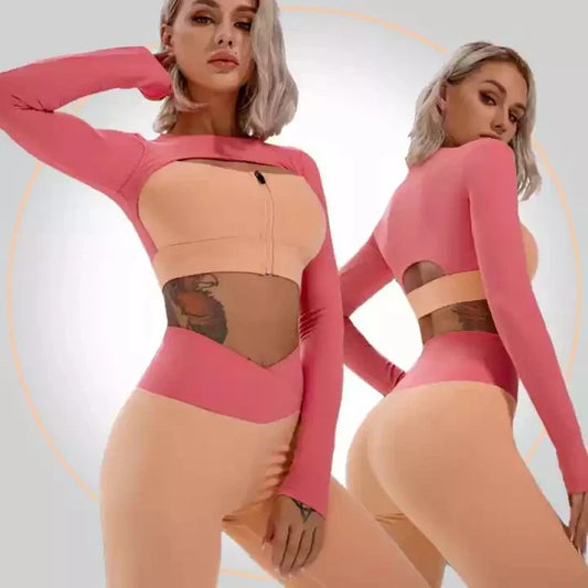 Women's Seamless Quick Dry Gym Top and Leggings Set