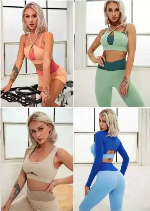 Women's Seamless Quick Dry Gym Top and Leggings Set