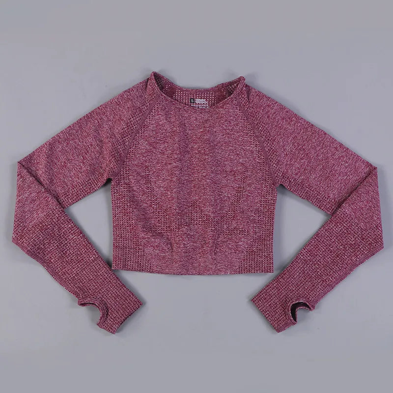 SculptLite Seamless Long Sleeve Crop Top