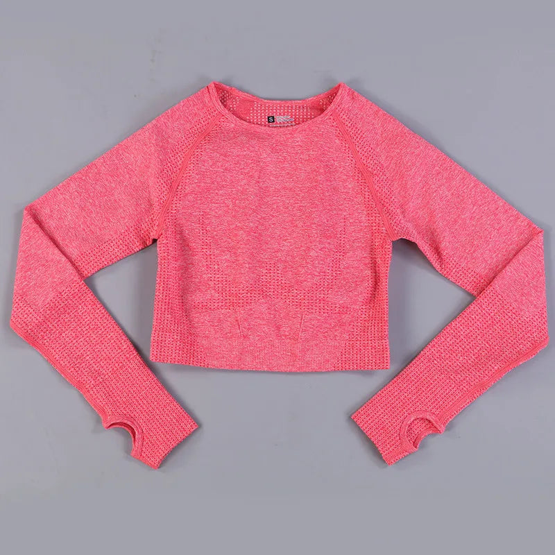 SculptLite Seamless Long Sleeve Crop Top
