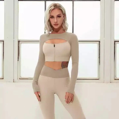 Women's Seamless Quick Dry Gym Top and Leggings Set