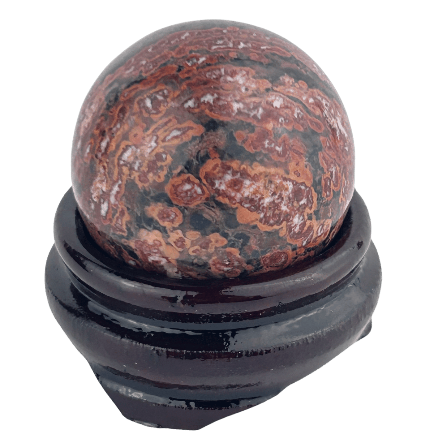Leopard Jasper sphere w/ stand #148