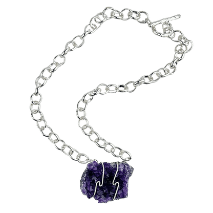 Amethyst Cluster Necklace #230