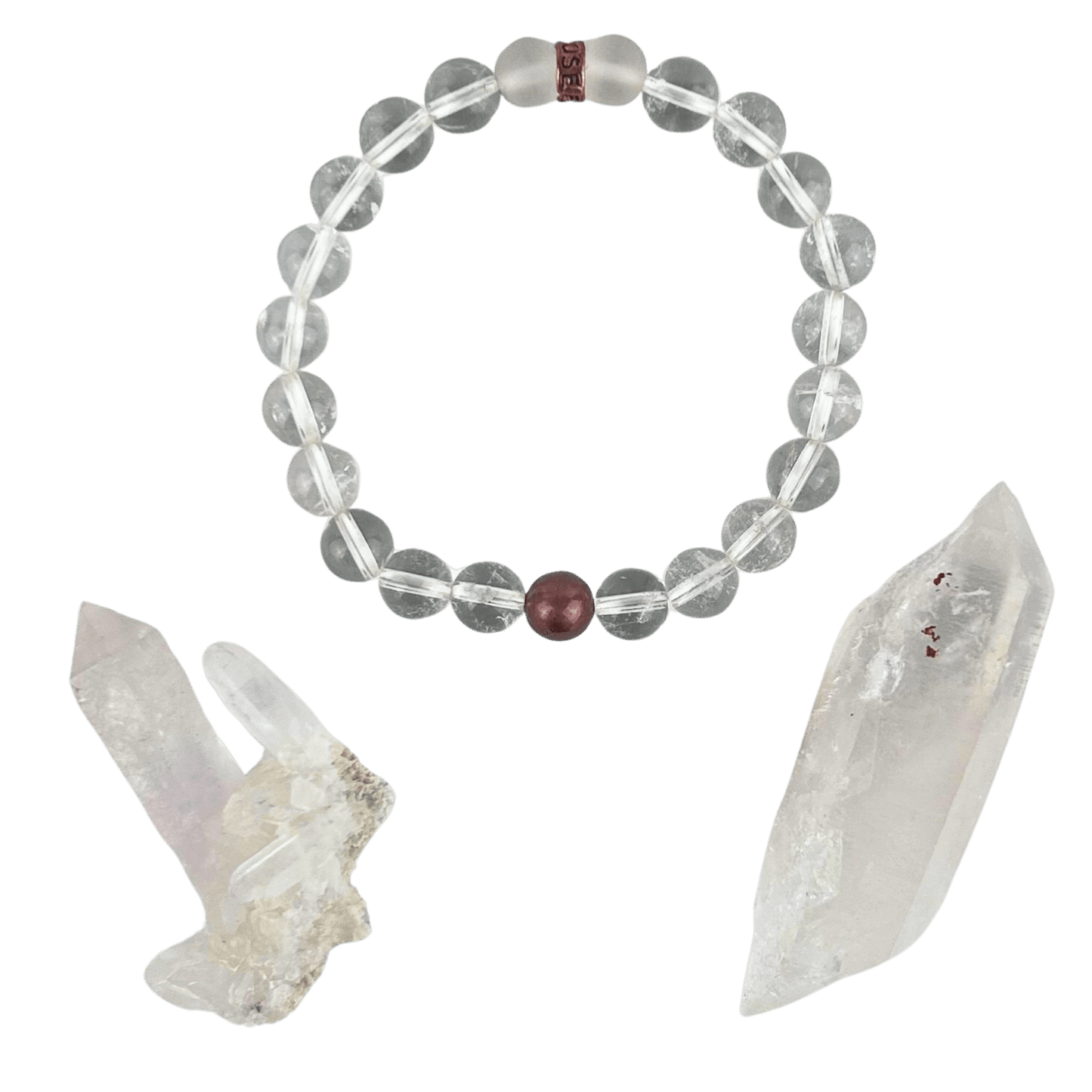 Clear Quartz Bracelet Set #397