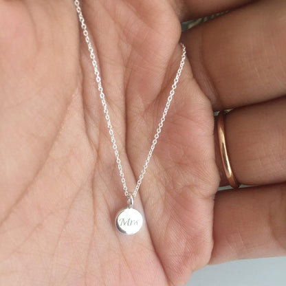 Rose Gold Extra Small Personalised Disc Necklace