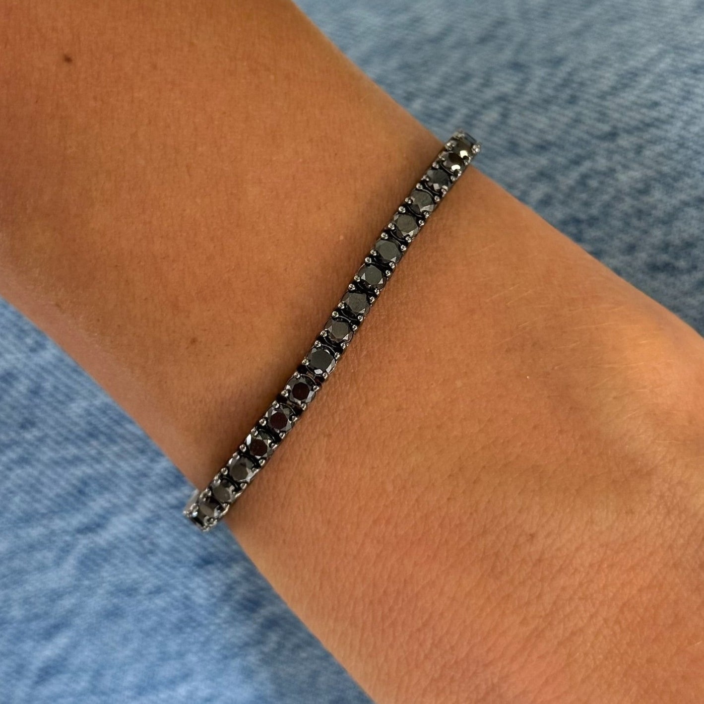 Jaden Black Diamond Tennis Bracelet 7.45 ctw