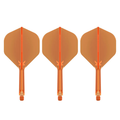 TARGET - K-FLEX All-In-One Moulded Flights NO2 Size - Neon Orange