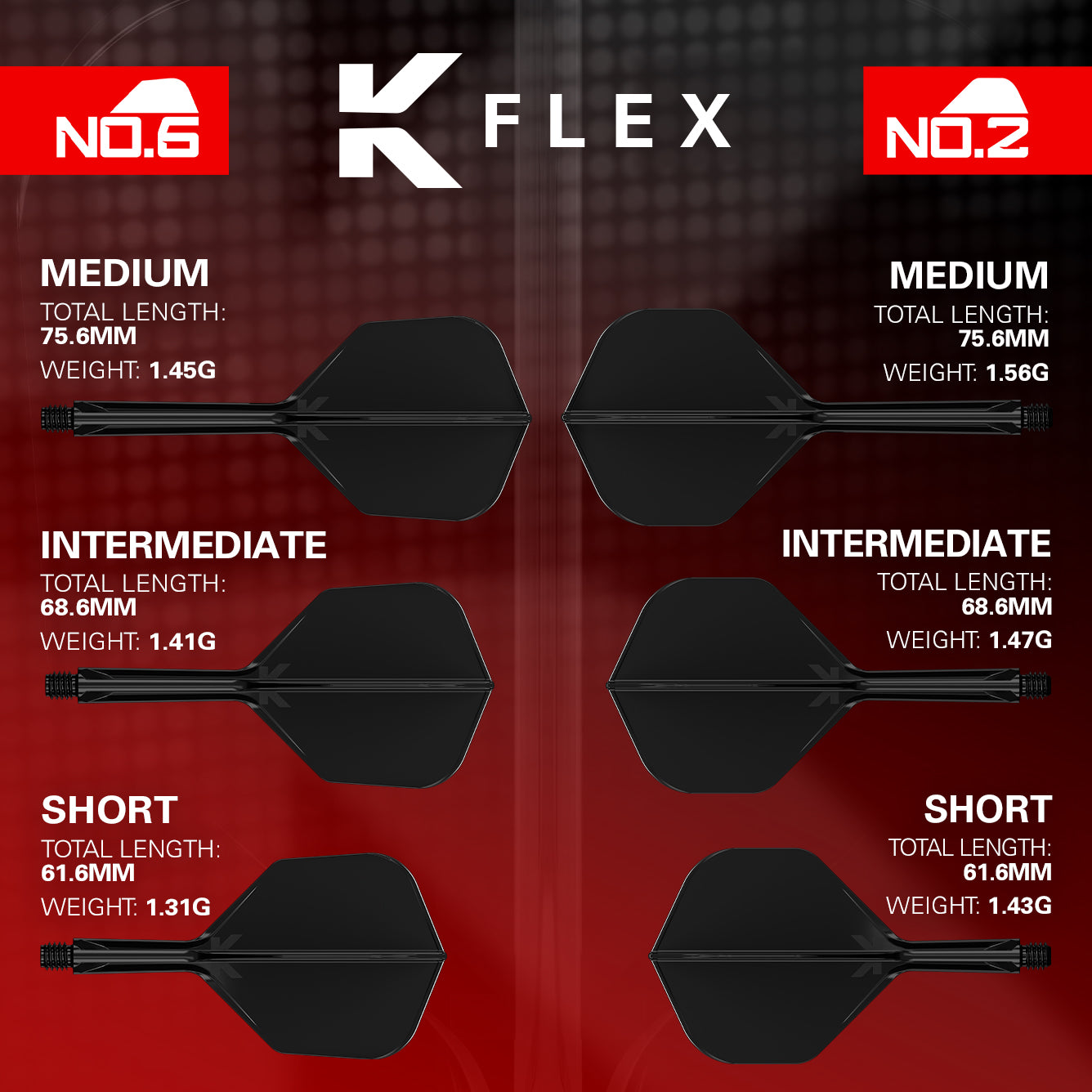 TARGET - K-FLEX NO2 Size - Luke Littler World Champ - All-In-One Moulded Flights