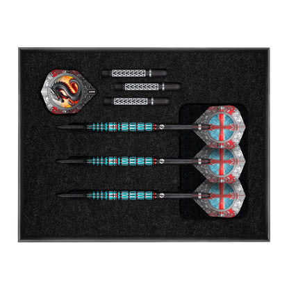 SHOT - 24g - Future Knights St George - 95% Tungsten - Steel Tip Darts Set