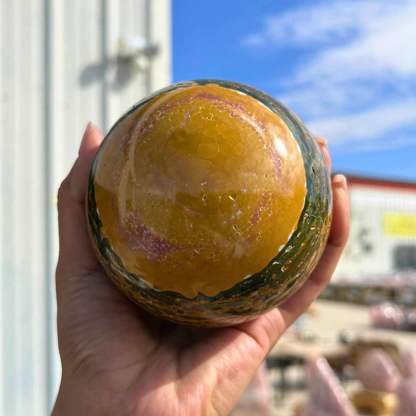 Kabamby Ocean Jasper Sphere • A