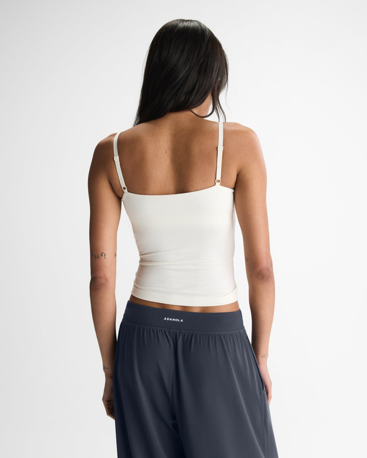 Modal Soft Skinny Strap Cami Top - Marshmallow White